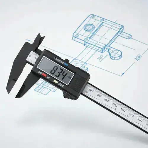 Paquímetro Digital De Alta Precisão Ferramenta De Medição Profissional 150mm (6 Polegadas) + 2 Baterias thumbnail 4