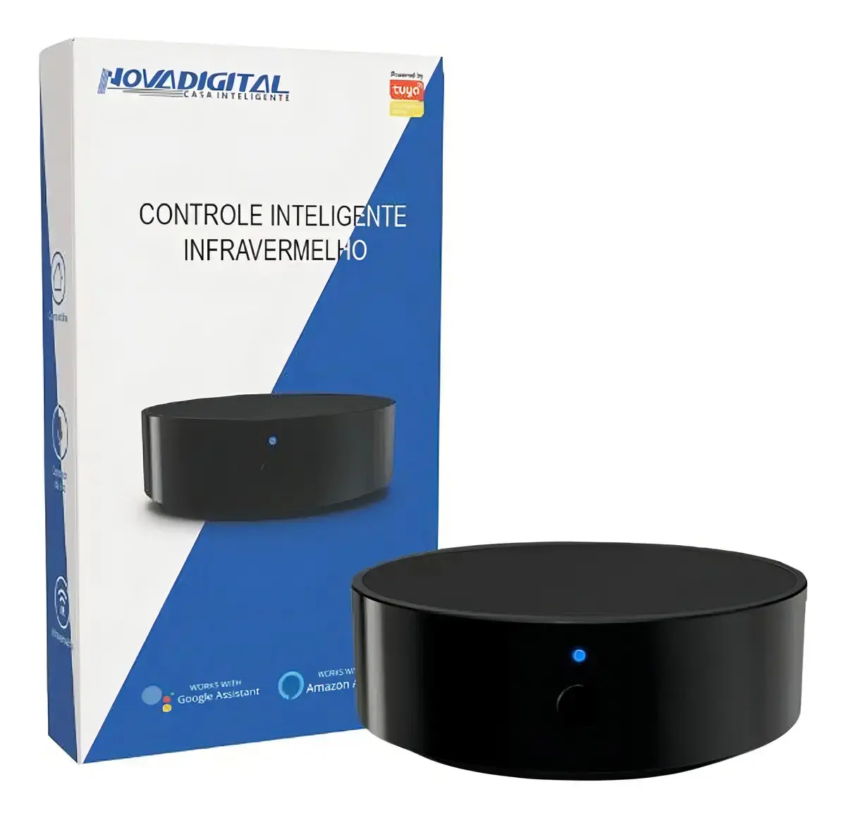 Controle Remoto Inteligente Novadigital Universal Infravermelho Ir Wifi Tuya Smart Life Alexa Google Preto