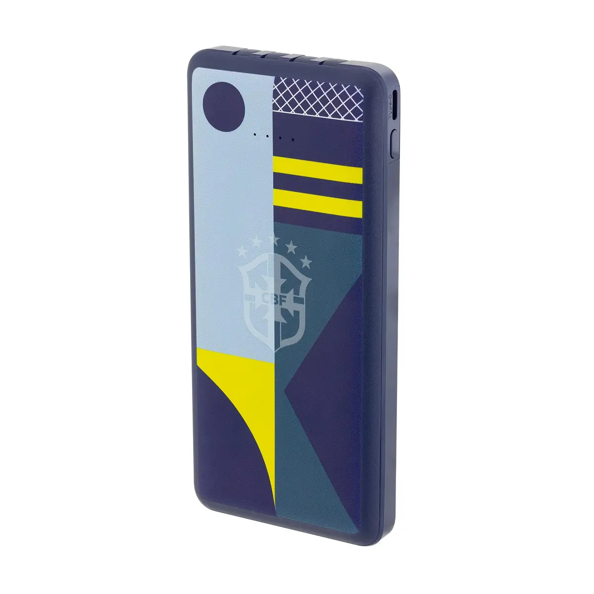 i2GO, Carregador Portátil (Power Bank), 10000mAh, 4 em 1 Com Cabos Acoplados (Micro USB, USB-C, Lightning e USB-A) Linha Exclusiva Seleção Brasileira