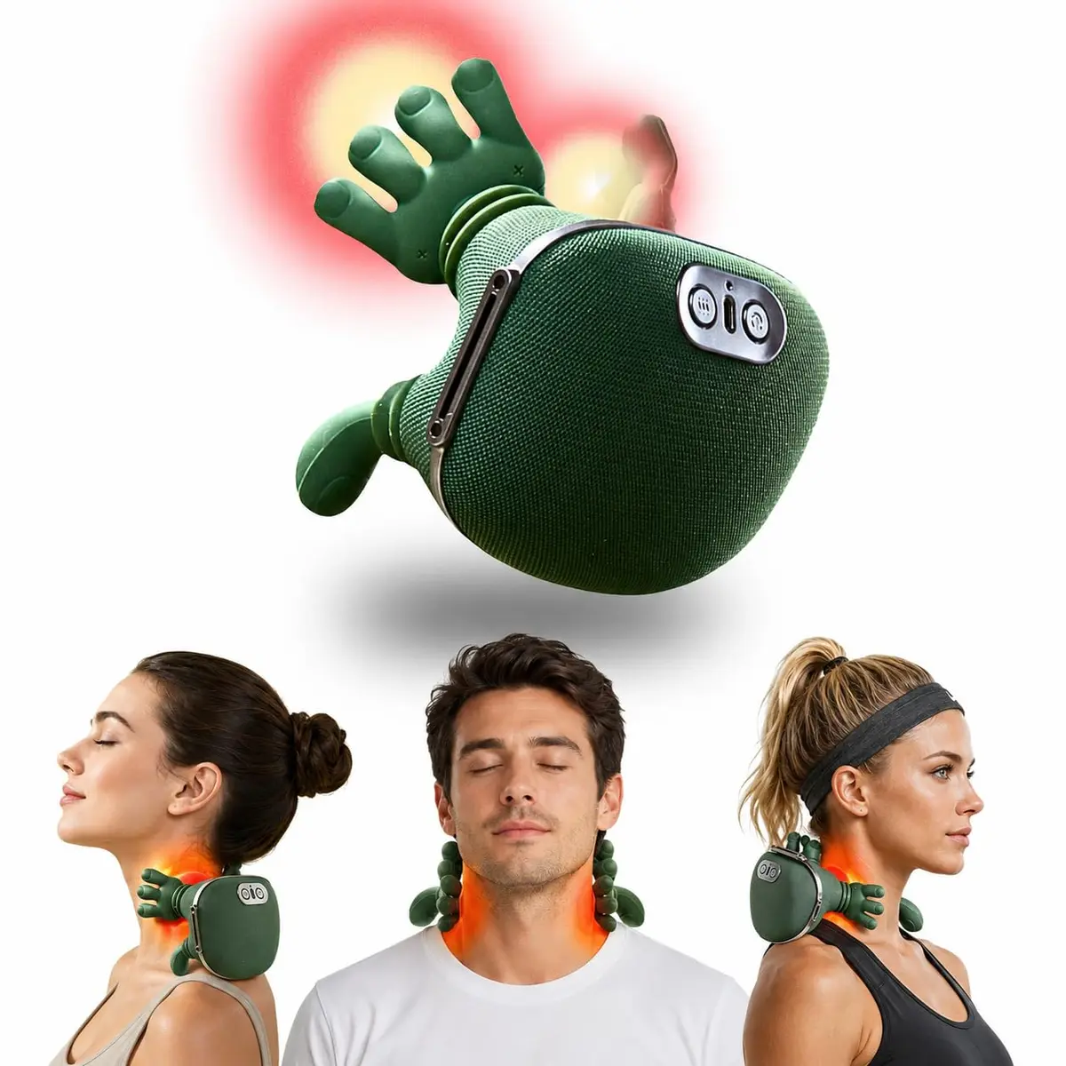 Massageador Elétrico Maozinha Deep 4D Para Pescoço, Ombros, Pernas e Muscular | Portátil, Recarregável Silencioso, Alívio da Dor, Relaxamento e Fisioterapia