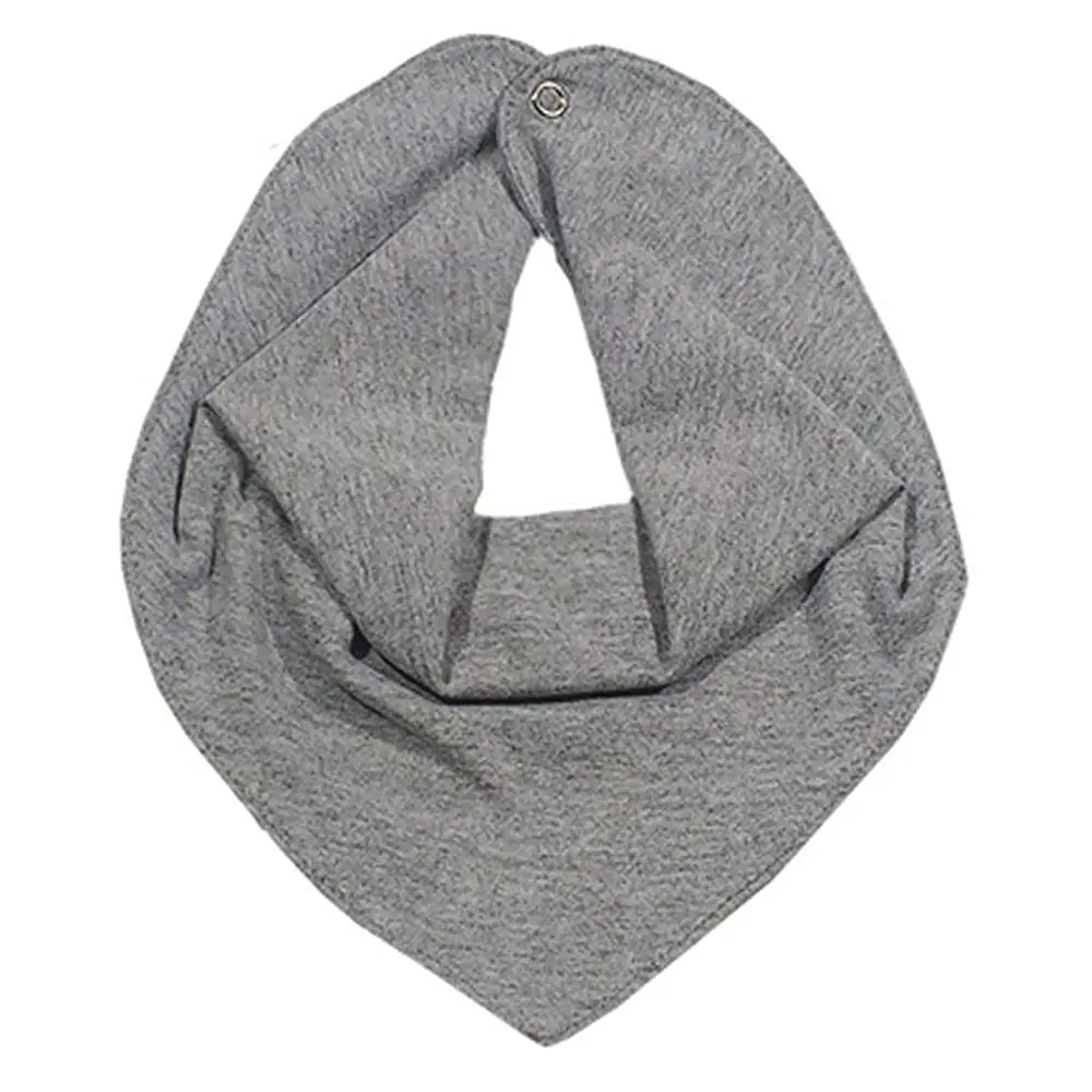Babador Bandana Baby Deluxe, Mescla Claro, Tamanho Único | 2 Botões, Malha Penteada, Liso, Confort