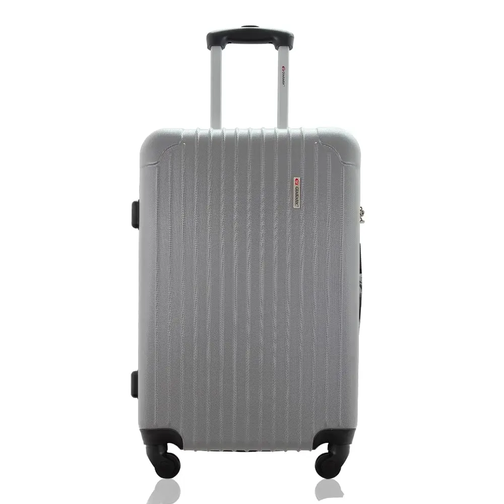 Mala de Viagem Média 23kg Despachada Rígida Rodas 360º Cadeado de Segredo Gladiador A2M (Cinza)