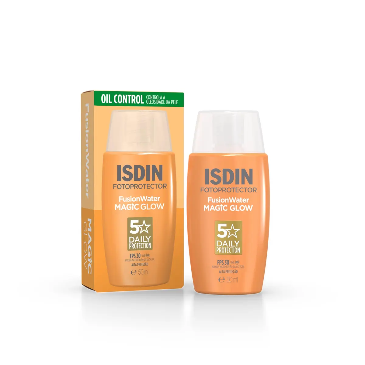 ISDIN Protetor Solar Facial Fusion Water Magic Glow FPS 30-50ml - 1