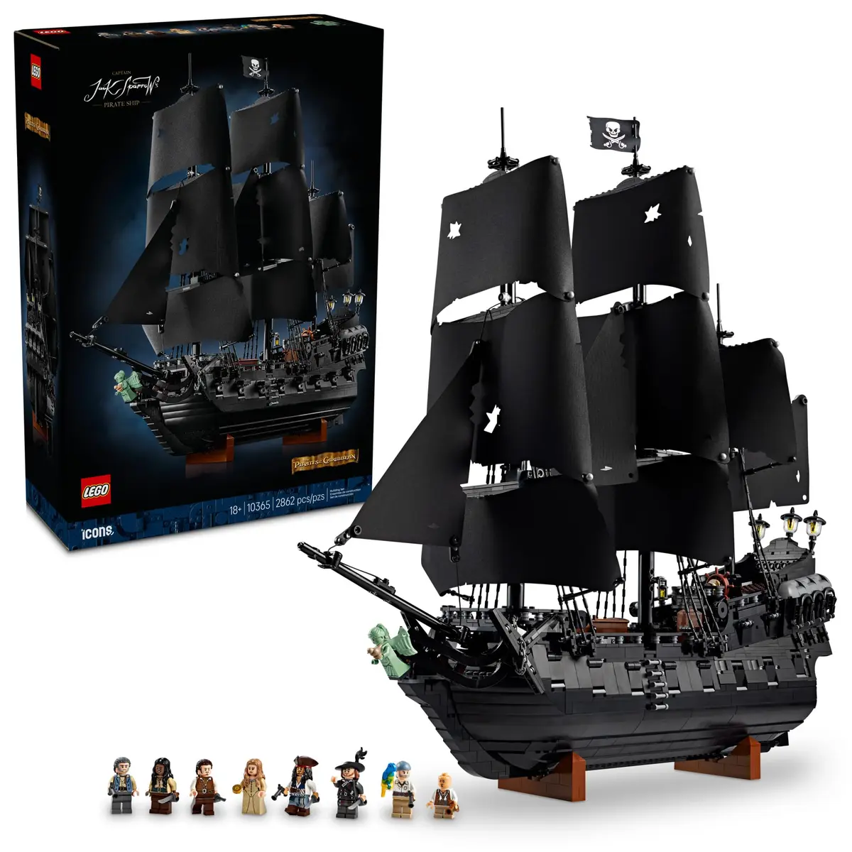 LEGO Icons Navio Pirata do Capitão Jack Sparrow, Kit de Construção para Adultos 10365