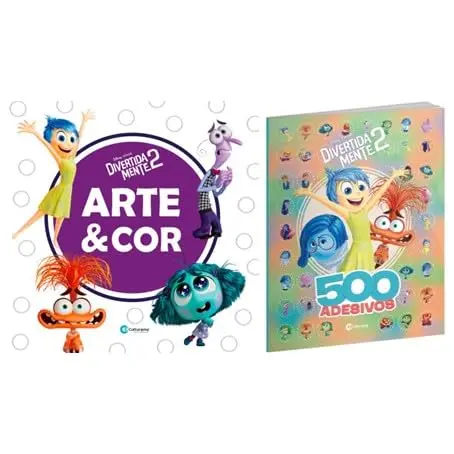 Kit 2 livros interativos - Divertida Mente 2 - 1