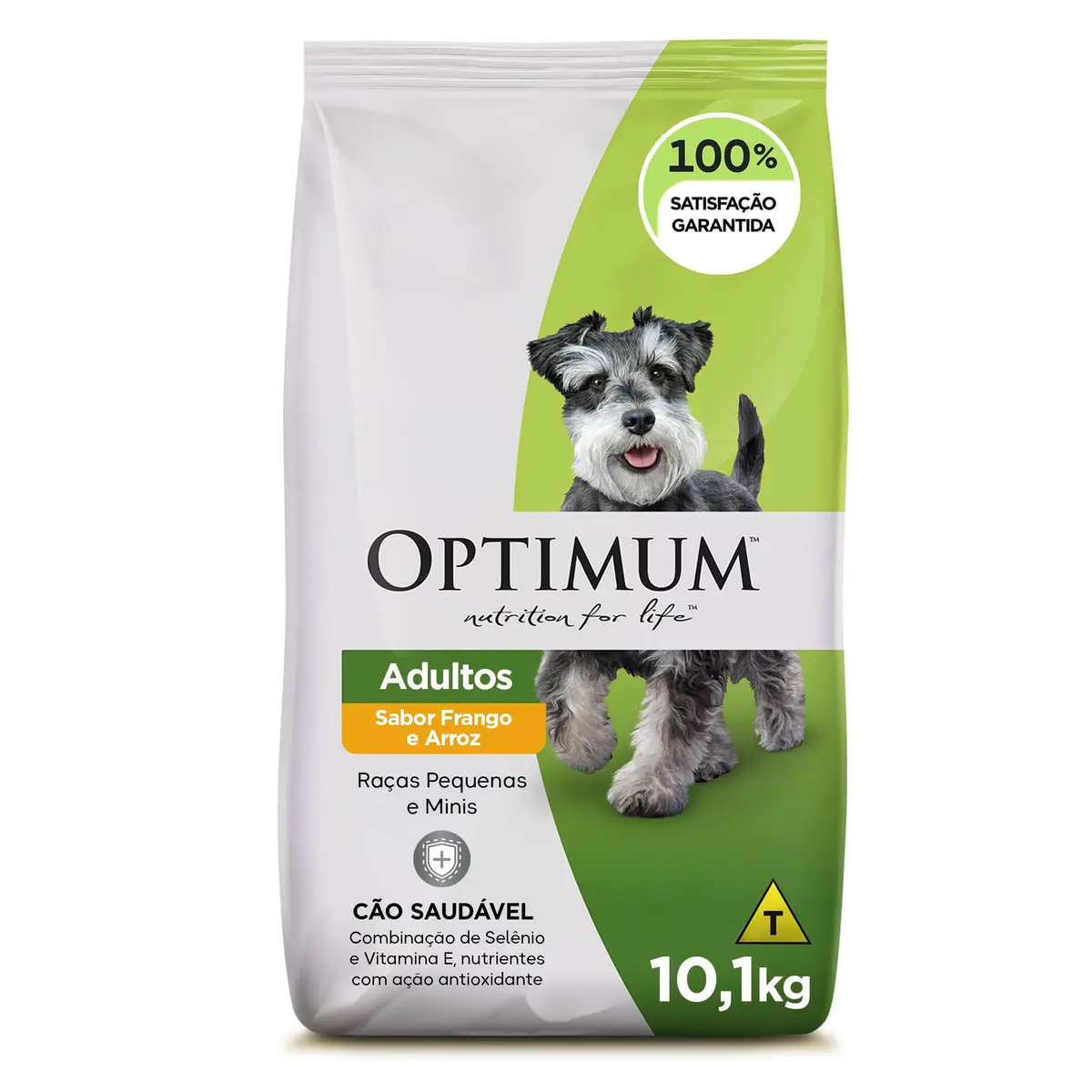 Ração Optimum para Cães Adultos Raças Pequenas e Minis Sabor Frango e Arroz 10,1kg