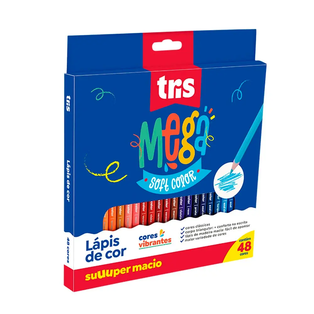 Lapis Cor Tris Mega Soft 48 Cores - 1