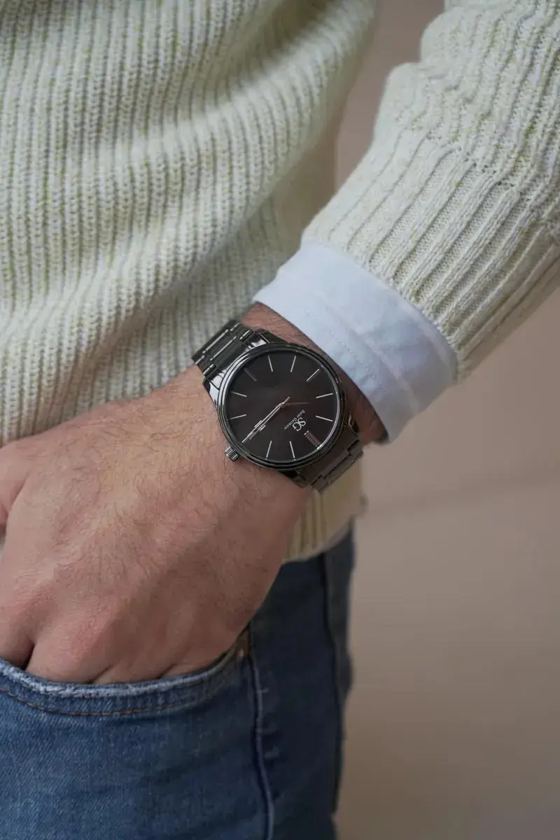 Relógio Chroma Masculino Preto Saint Germain Clássico Caixa Preta Detalhes Prata 42mm thumbnail 6