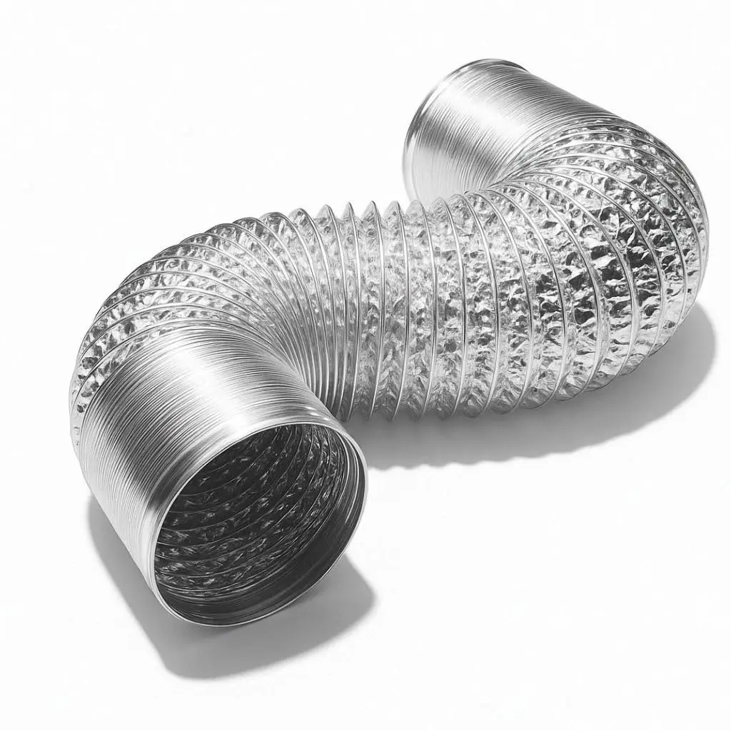 Duto Flexível 150mm 2,5 Metros de Alumínio para Ventilação Saida de Ar Coifa Exaustor - 1