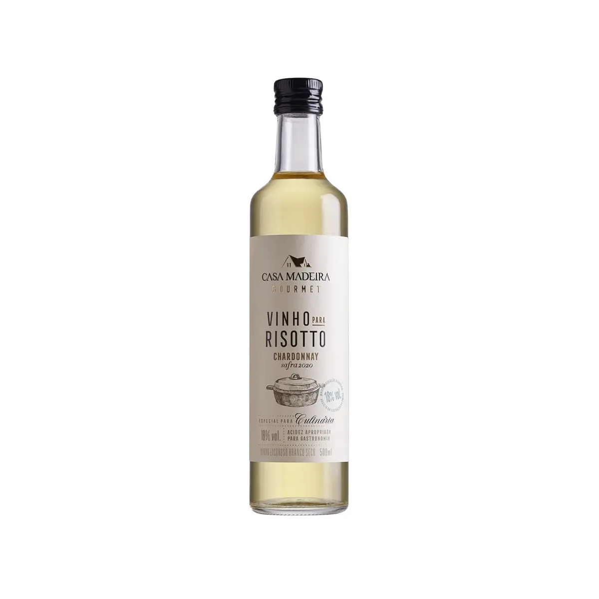 Vinho para Risoto Casa Madeira, Nacional, Chardonnay, 500ml