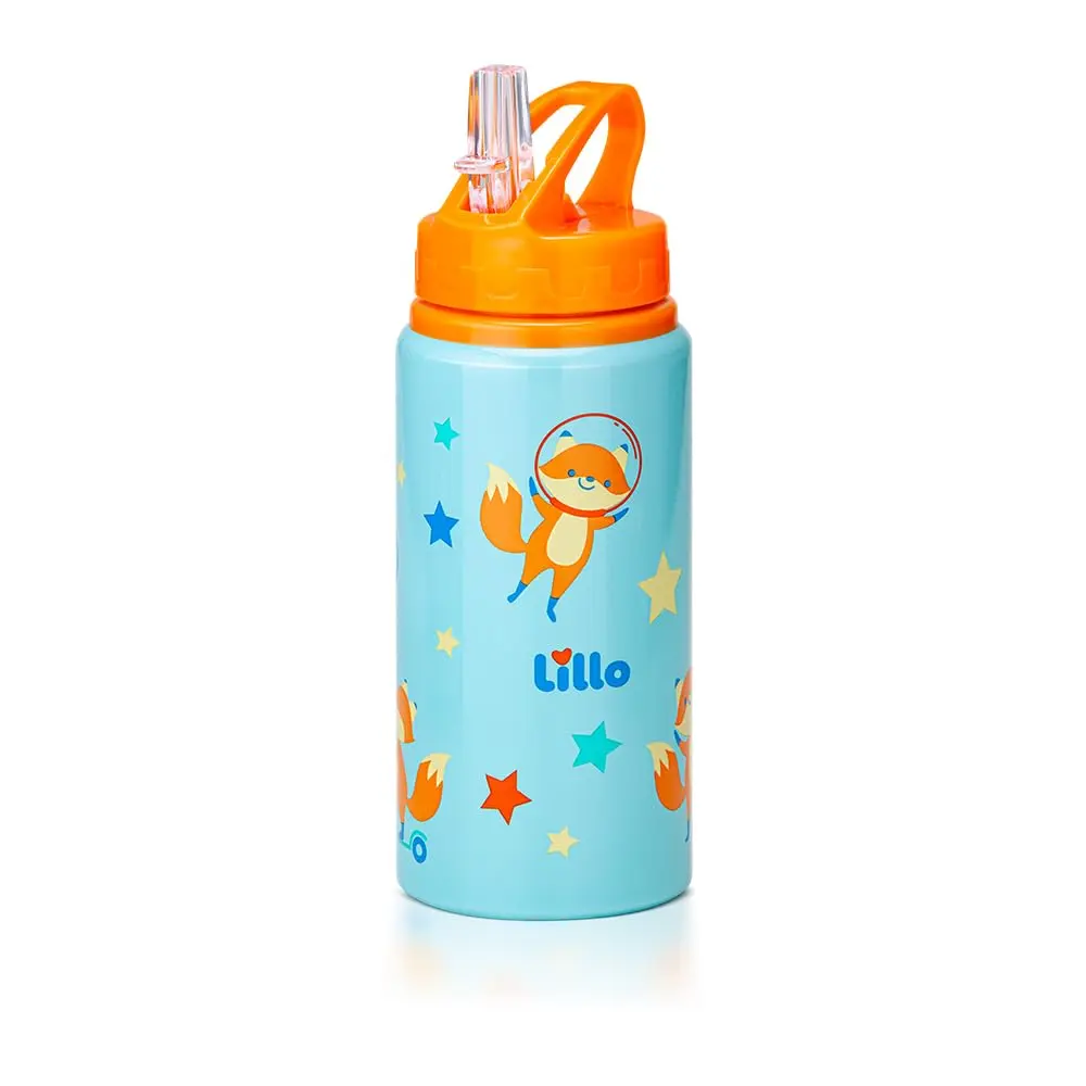 Garrafa Infantil de Alumínio Raposinha com bebedor retrátil 550 ml Lillo