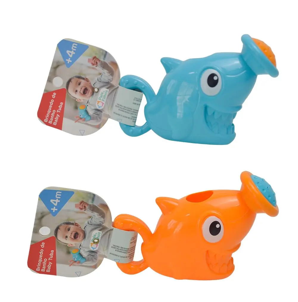 Pais & Filhos | Brinquedo Infantil para Banho Baby Tuba | Tubarãozinho Divertido para Bebês (Cores Sortidas) | A Partir de 4 Meses