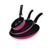 Conjunto 3 Frigideiras Antiaderente Rosa - 1
