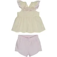 Infantil - Conjunto Menina Amarelo e Rosa Floral Sonho Mágico 1 Amarelo - 1