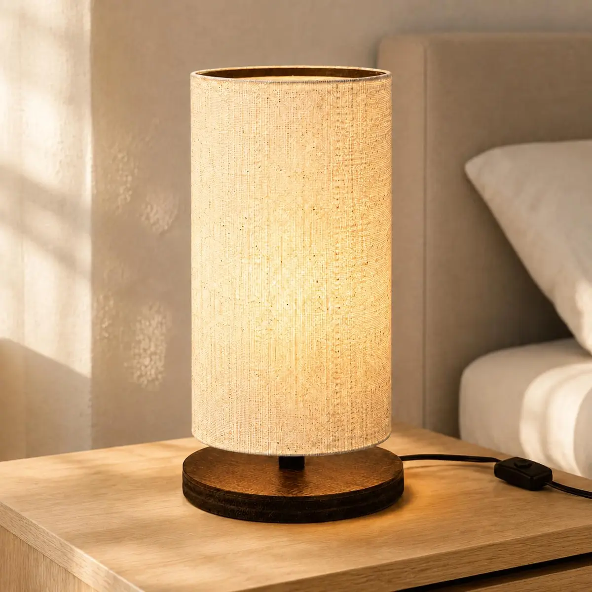 Abajur De Mesa Deli 29 Cm Luminária De Cabeceira Para Quarto