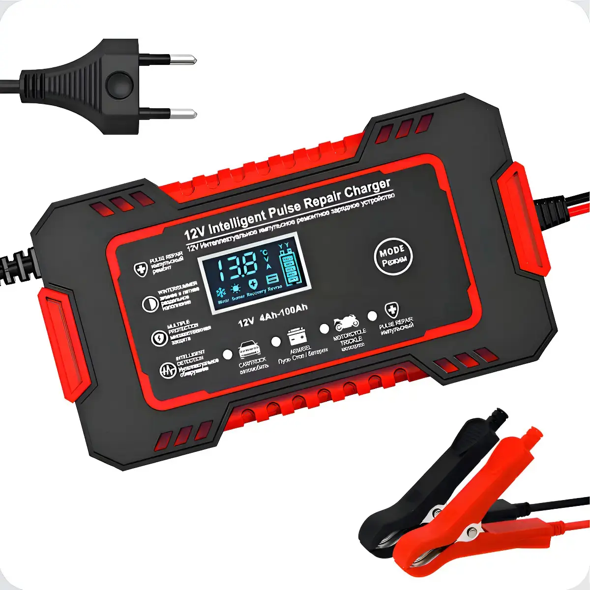 Carregador Bateria Automotivo Inteligente Portátil Carro 12v 6 A 110-220v thumbnail 4