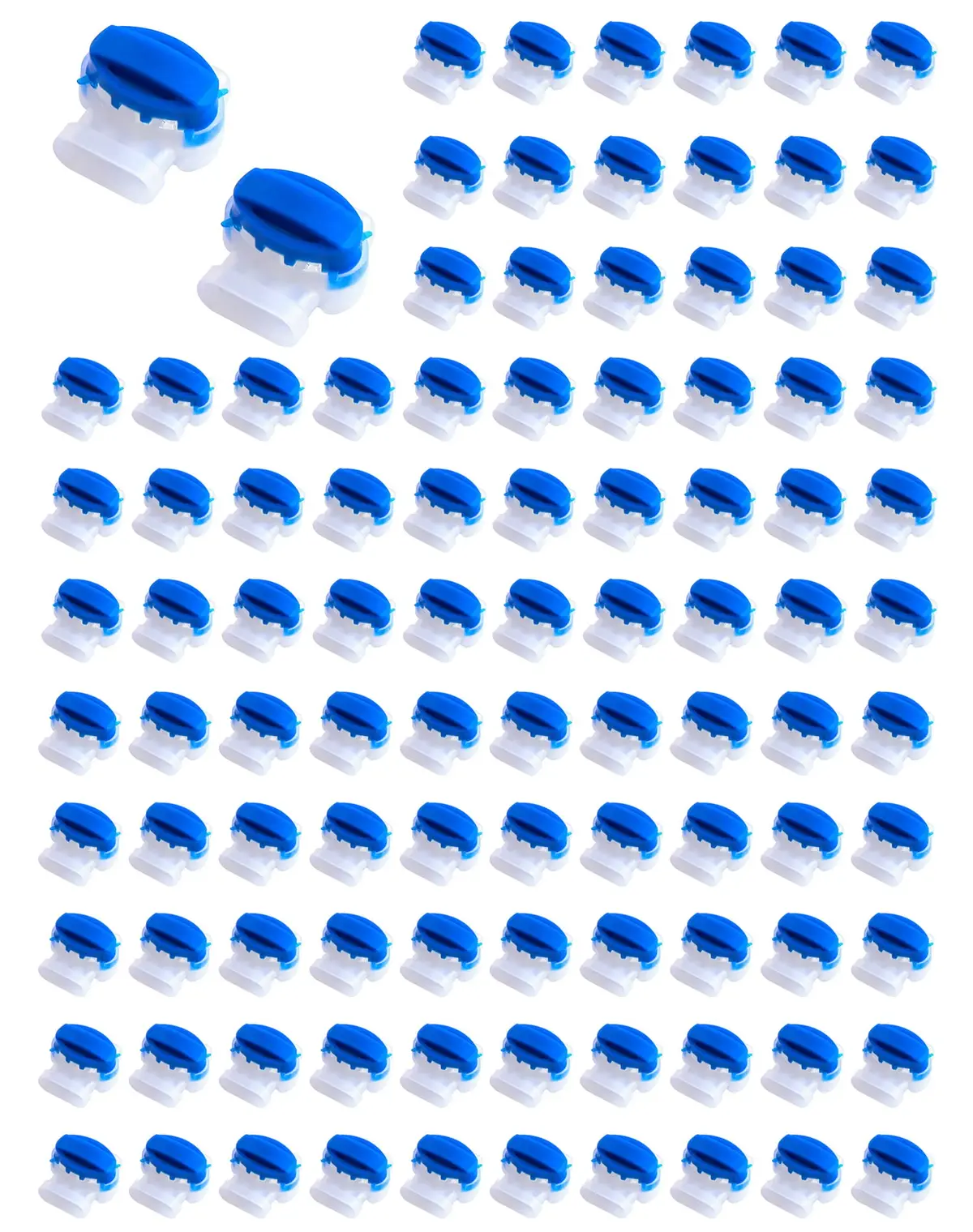 QWORK 100 Pacote de 3 Conectores de Fio Elétricos Idc 314-Box Pigtail Conectores para Cabos 22-14 Awg