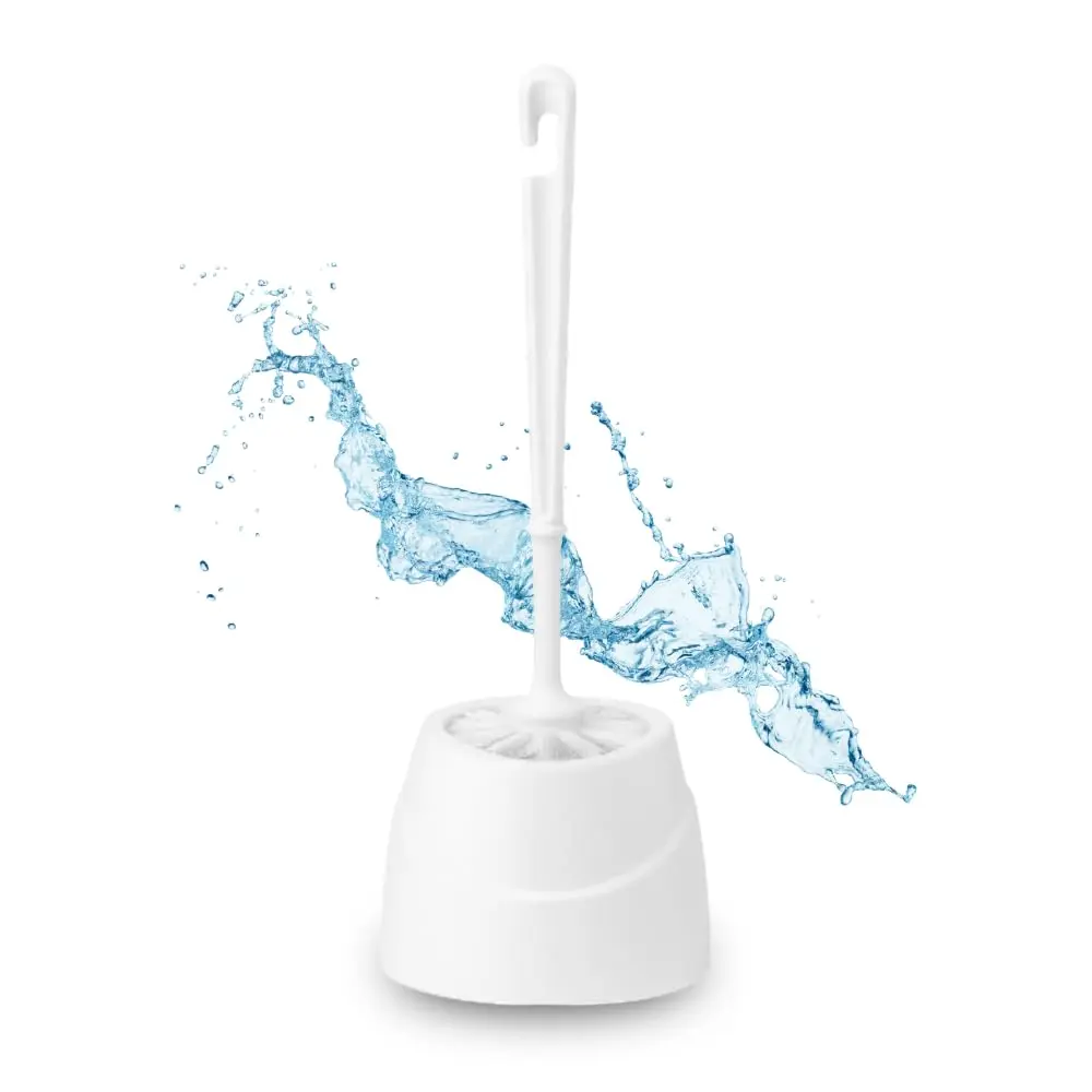 Escova Sanitária com Suporte para Vaso Sanitário Design Moderno e Higiênico para Banheiro Resistente Elegante Antiodor