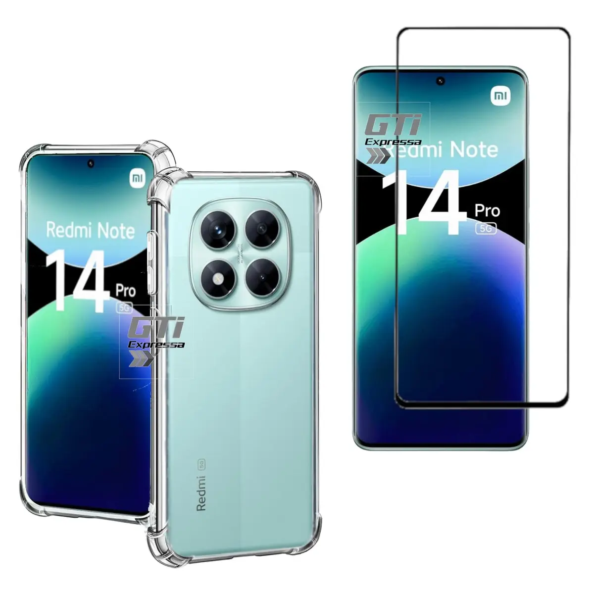 Kit Capa Anti Impacto E Película Compatível Com Xiaomi Redmi Note 14 Pro 5G - 1