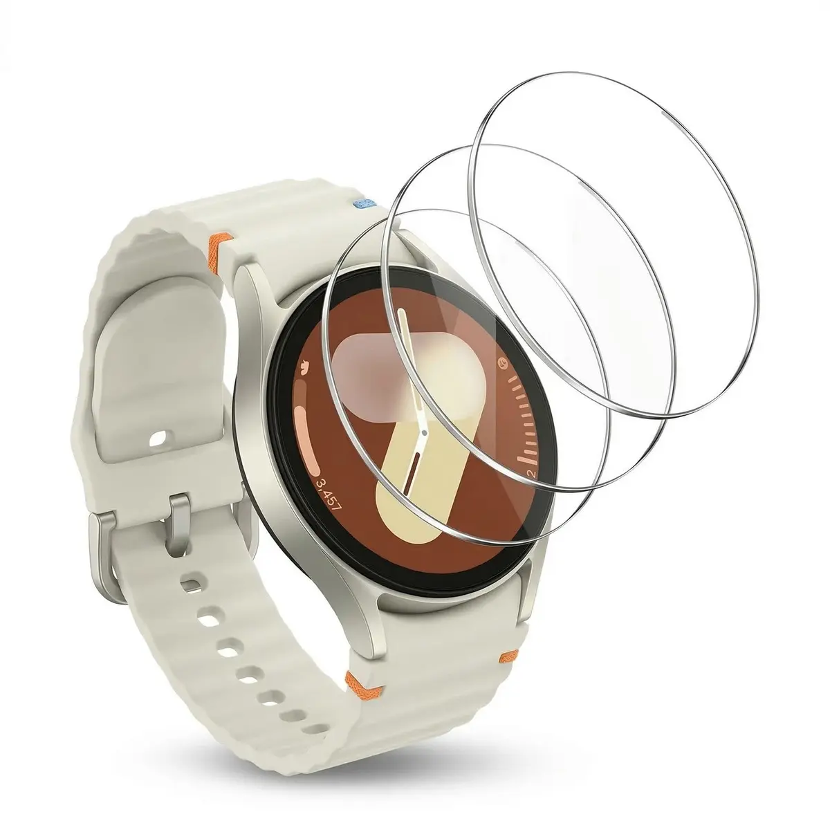 3x Películas compatível com Galaxy Watch 4 5 6 7 40mm 44mm | Proteção Contra Riscos e Batidas do Dia a Dia | Toque Sensível, Transparente e Fácil Aplicação (40MM)