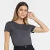 【Tam.: P M G XG】Camiseta Hering Lisa Feminina - Mescla - 1