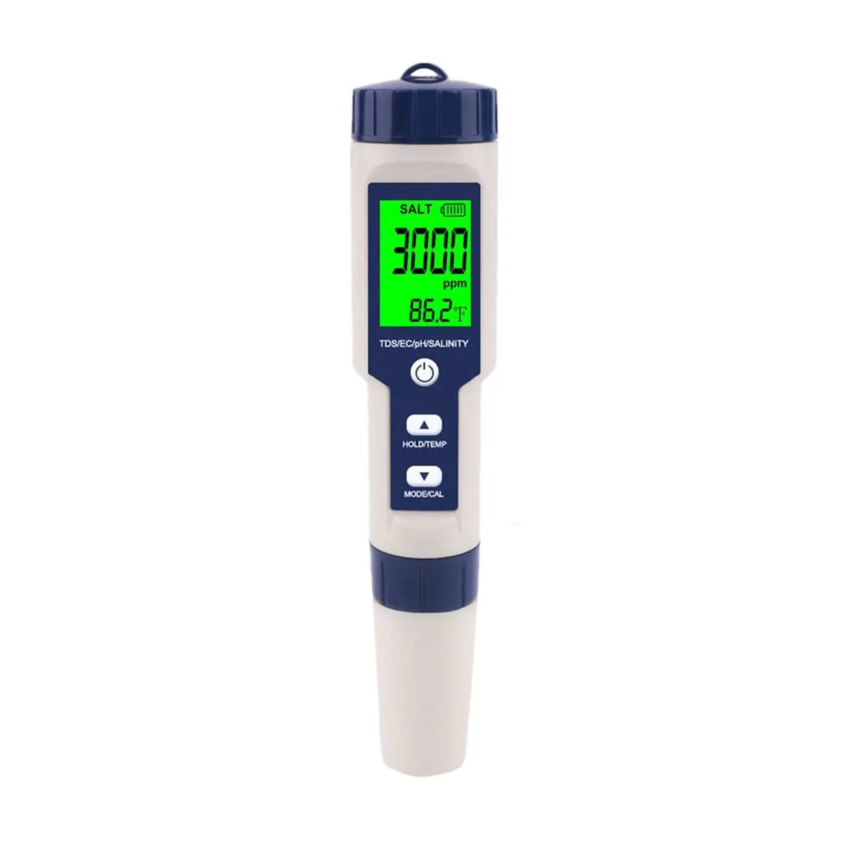 FINYQBET Medidor Digital De Qualidade Da Água 5 em 1, PH/SALT/TDS/EC/TEMP | À Prova D'Água IP67 com Retroiluminação, Medidor Digital Condutivimetro Para Uso Doméstico e Profissional - 1