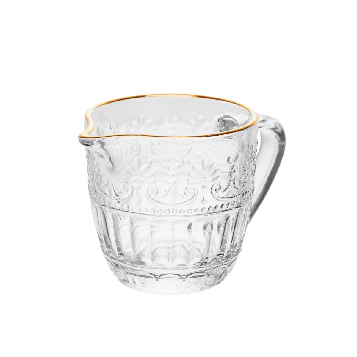 WOLFF - Leiteira Mauve com Fio de Ouro 230ml Cristal