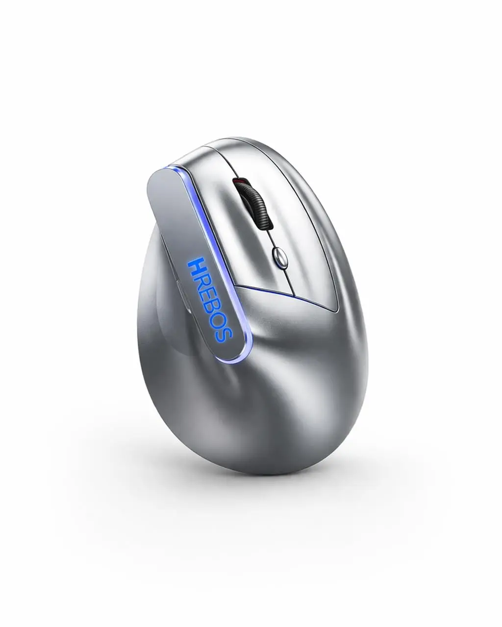 Mouse Vertical Ergonômico Sem Fio 1600 DPI Bluetooth 2.4G, Recarregável, Design Confortável, Anti Dor, 6 Botões, Ajuste DPI, USB, Wireless, Computador, Notebook, PC