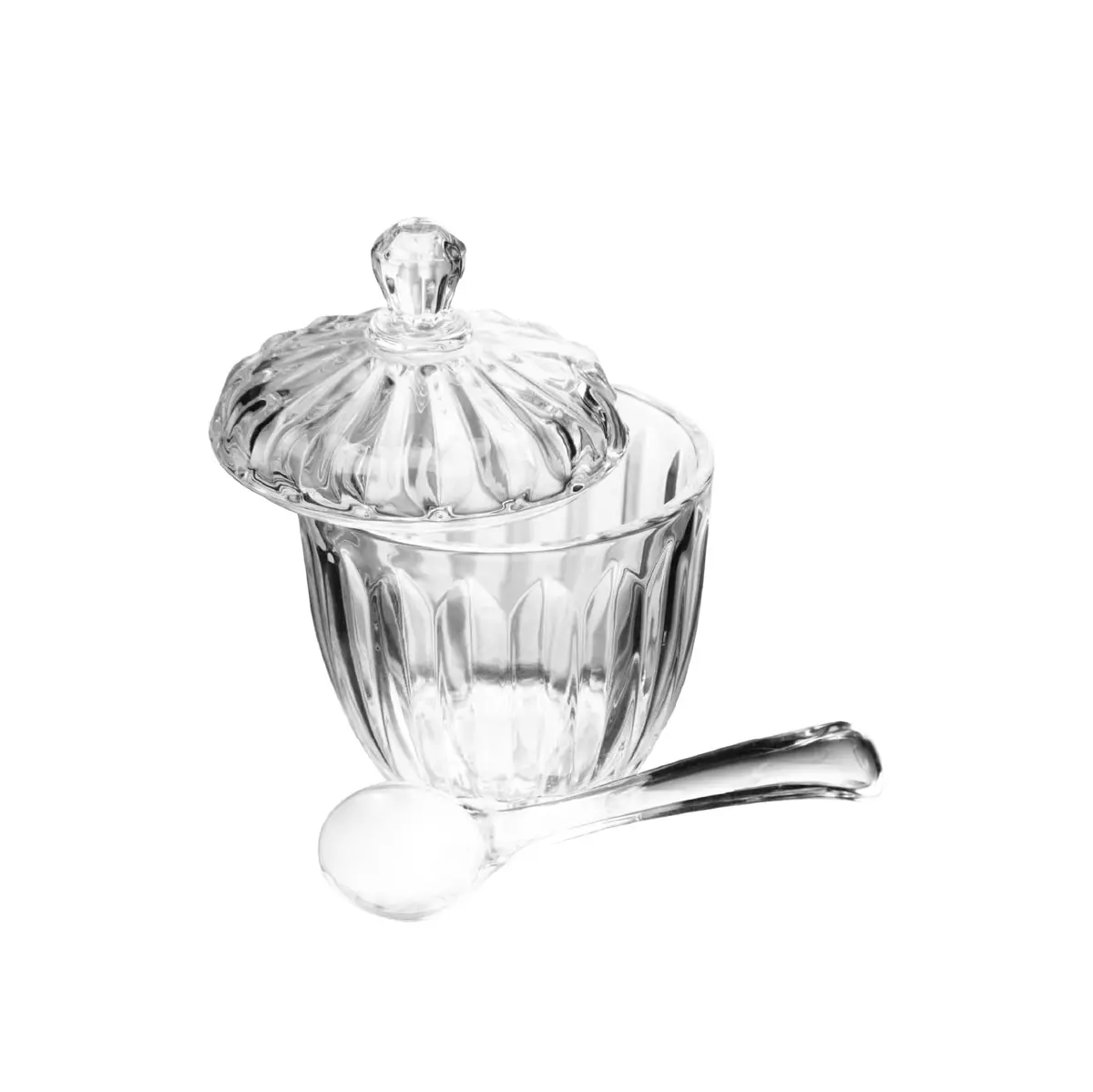 WOLFF - Açucareiro com Colher Geneva 8cm x 11cm Cristal