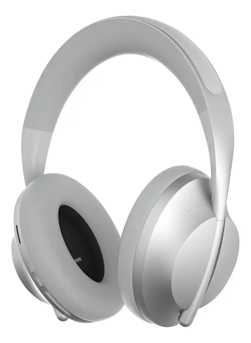Fone de Ouvido, Design Over Ear, Bluetooth 5.3, Com Microfone, Graves Acentuados, Redução de Ruídos, Compatível com Android e iOS; Headphone Sem Fio, Home Office (Prata) - 1