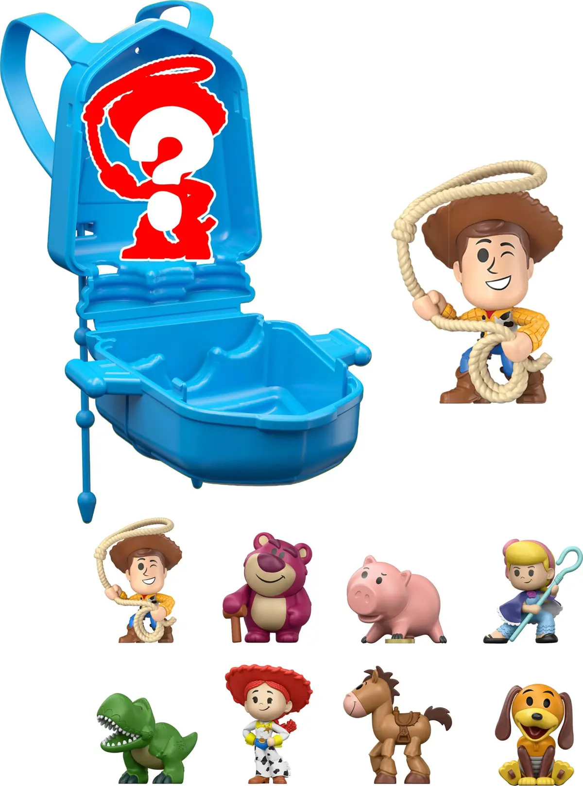 Mini Bonecos Colecionáveis Toy Story Disney Pixar Mattel. Com Mochila temática e personagens surpresa. Ideal para crianças a partir de 3 anos.
