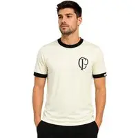 Camiseta Corinthians CP Masculina Retrô Off White Premium