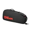 WILSON Bolsa para raquete de tênis Clash V3 Super Tour - preta/infravermelha, comporta até 3 raquetes - 1
