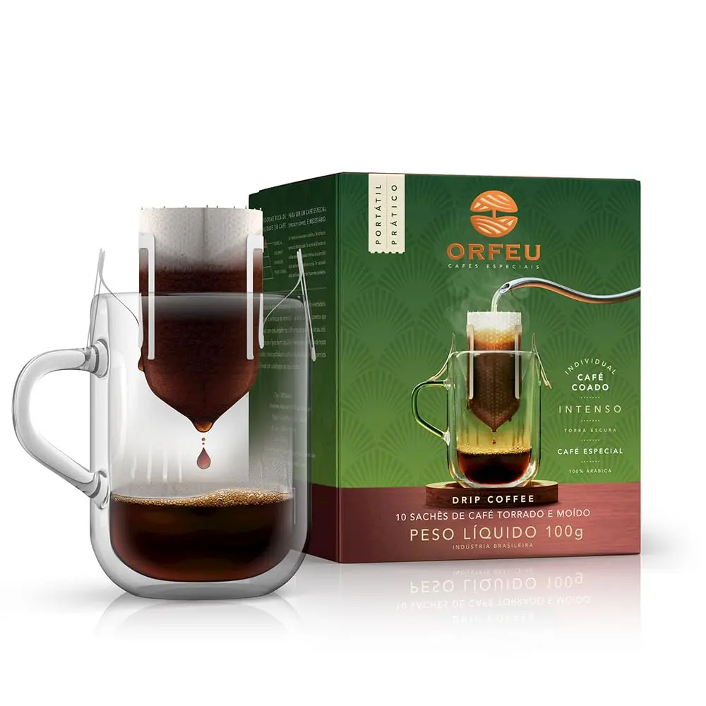 Café Orfeu Intenso Drip Coffee. Contém 10 saches - 1