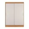 Guarda-Roupa Casal Boreal 2 Portas Carvalho e Off White - Marrom - 1