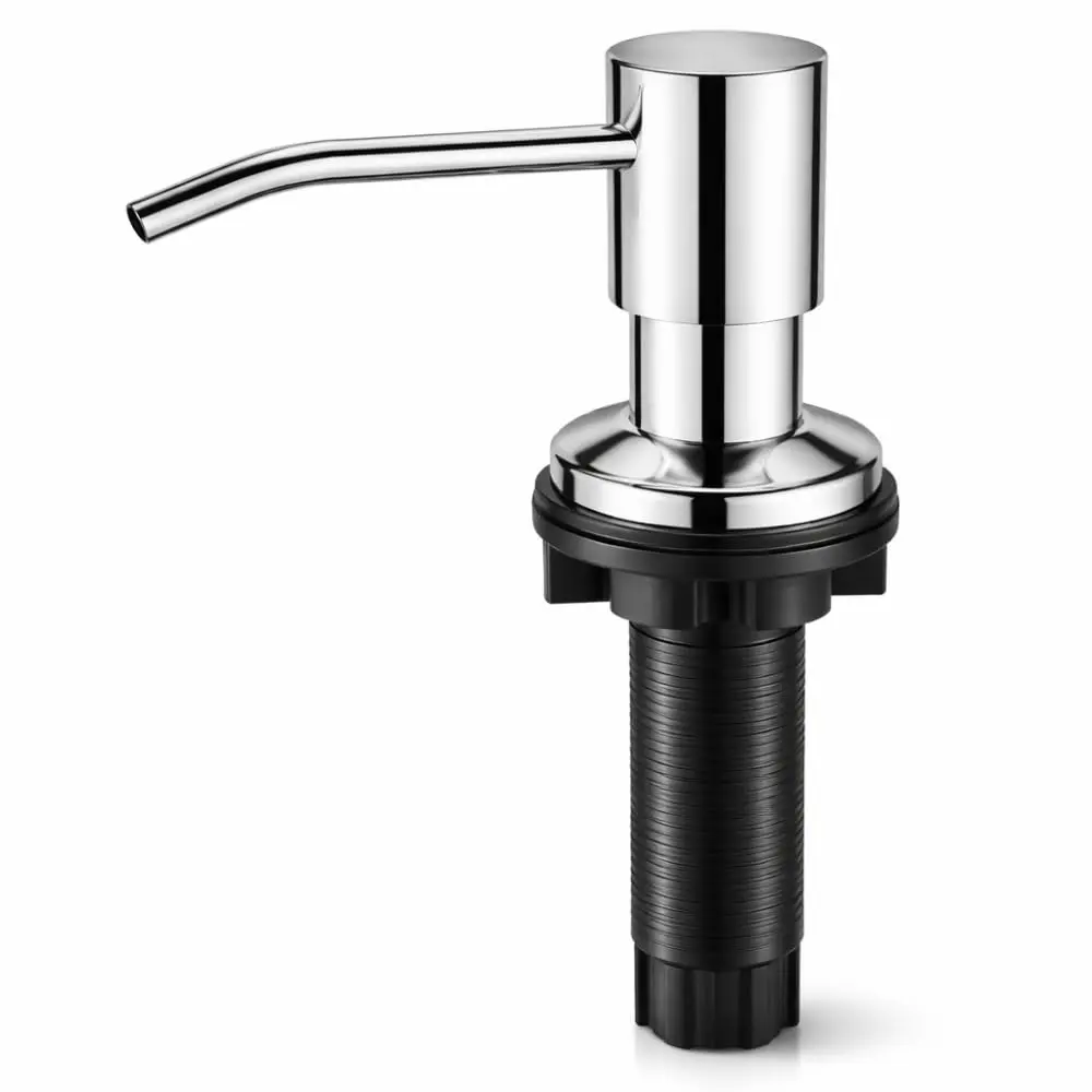 Dispenser Embutido Pia 500ml Inox 304 Cromado Polido Refil Superior