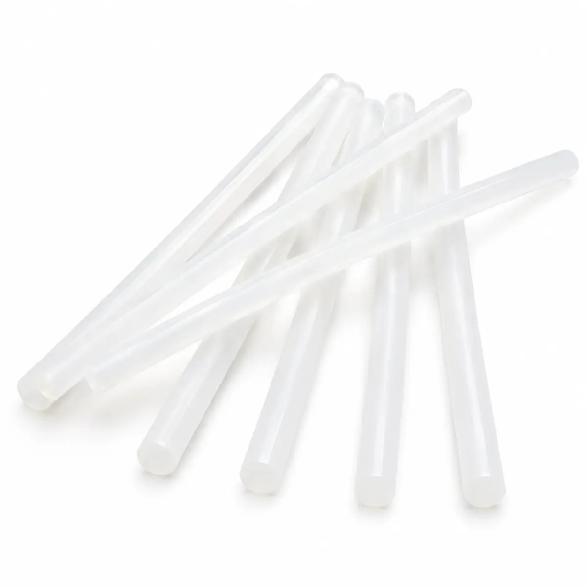 Bastão Cola Quente, 7mm, Kit com 7 Unidades, Refil Transparente para Pistola pequena de Cola Quente, Alta Aderência e Secagem Rápida para Artesanato, EVA, Papel e Madeira