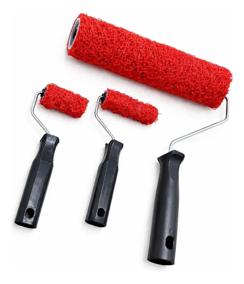 Rolos P/Textura 23/9/5cm C/Suportes | Kit ideal para pintura