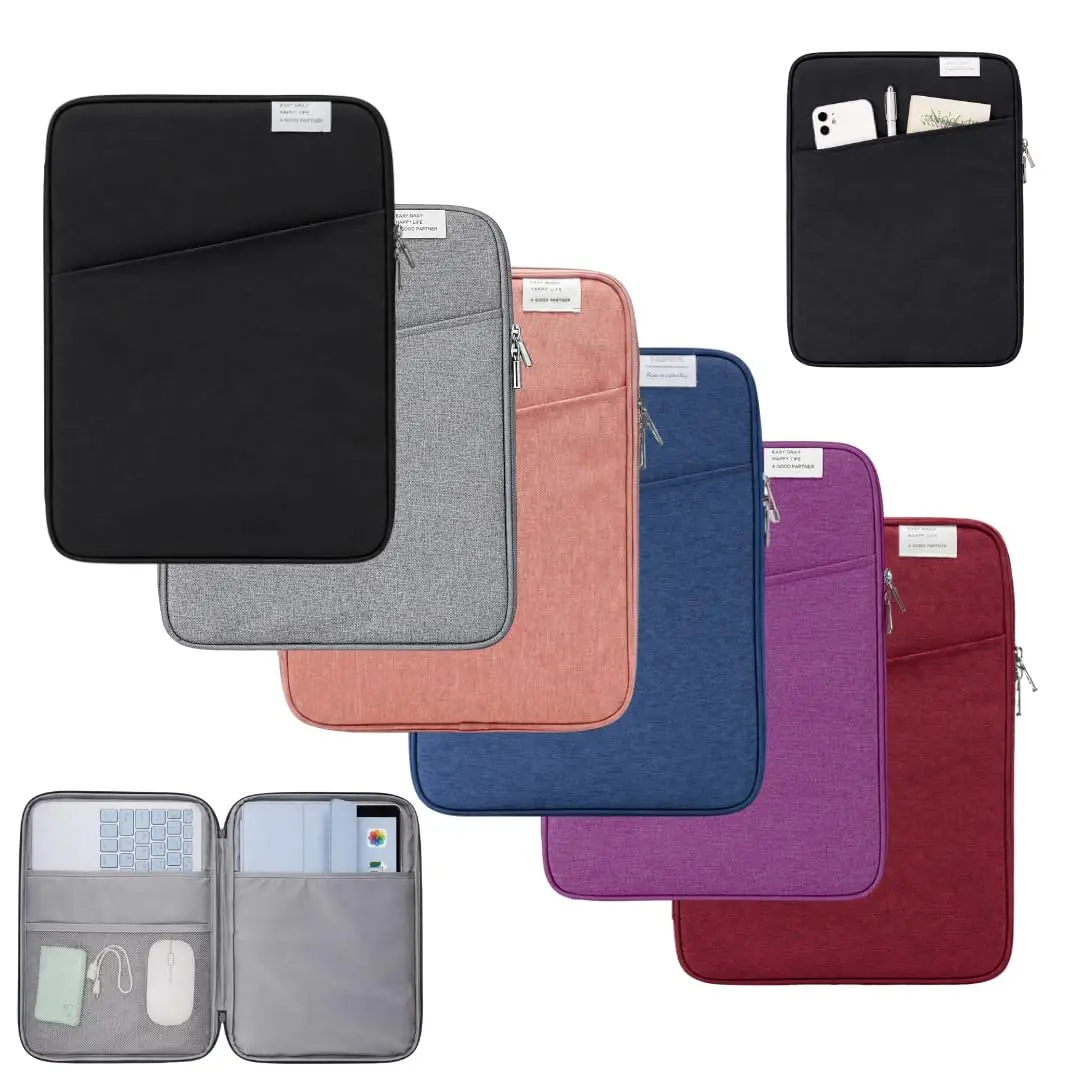 Pasta para Notebook até 15,6" com Zíper e Compartimentos | Rosa Escuro | Capa slim, leve e resistente para notebook, celular e tablet. Ideal para trabalho, faculdade, viagens e transporte diário.