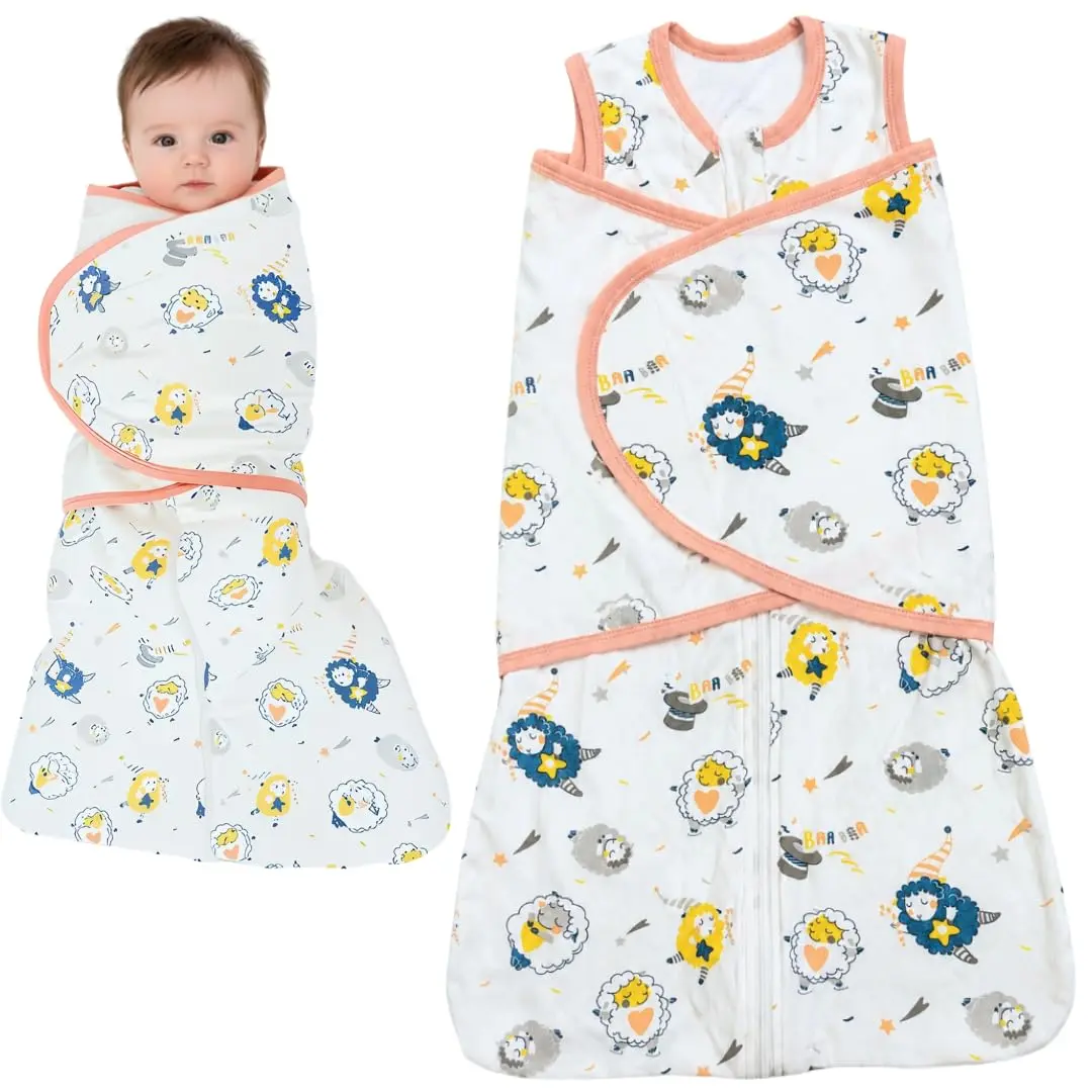 Akinotori Swaddle Dream — Charutinho, Saco de Dormir — Cor Ovelhinhas — P | Melhora o Sono e Acalma o Reflexo do Susto — Essencial para Recém-nascidos