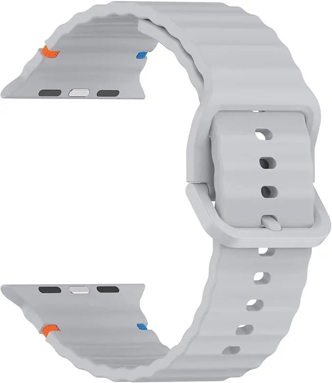 Pulseira Ondulada Compativel com Apple Watch 46mm Series 10-45mm Series 9/8/7-44mm 6/5/4/SE - 42 3/2/1 - Ultra/Ultra2 49mm