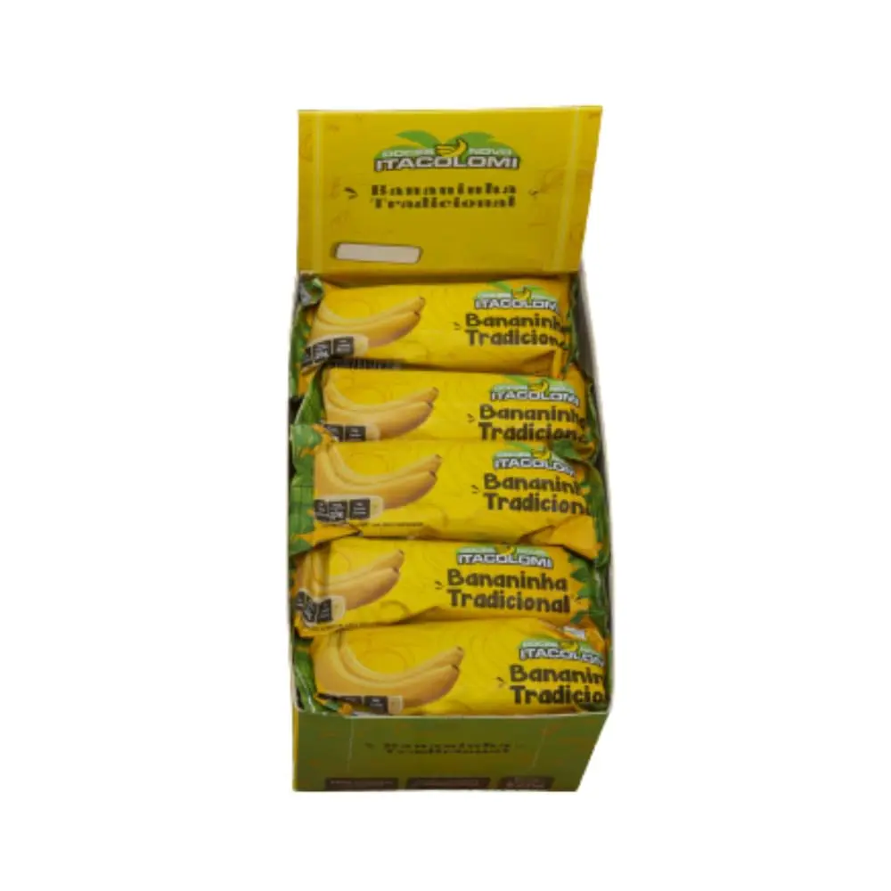 Bananinha Tradicional 28g – Caixa com 20 Unidades – Doce Natural de Banana Sem Conservantes