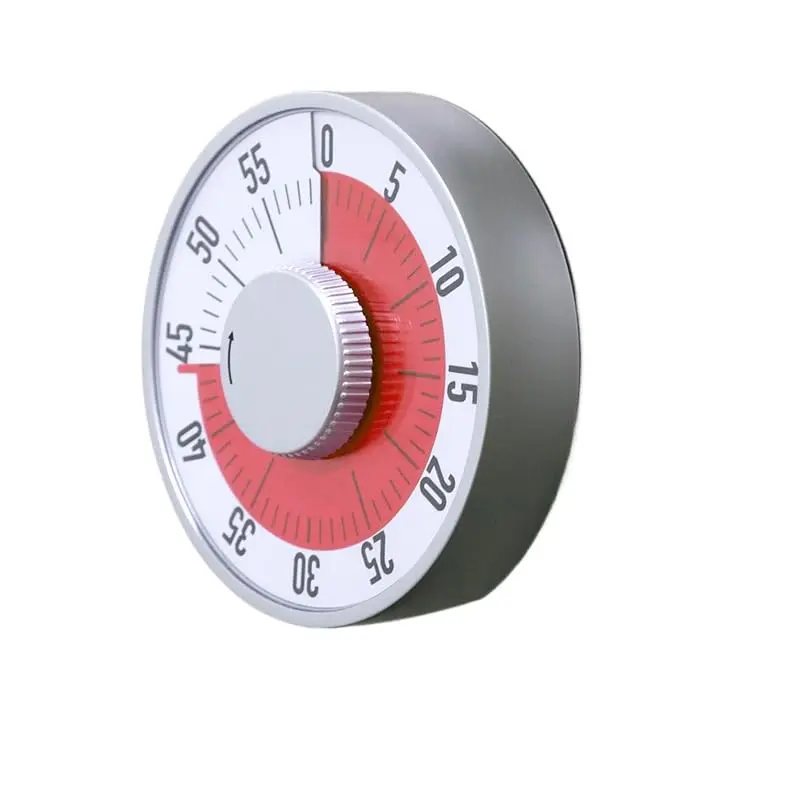 temporizador de gerenciamento de tempo grande,Timer de Cozinha 19cm com Display Regressivo Vermelho, Temporizador Mecânico com Ímã, Design Moderno para Cozinha, Sala e Escola