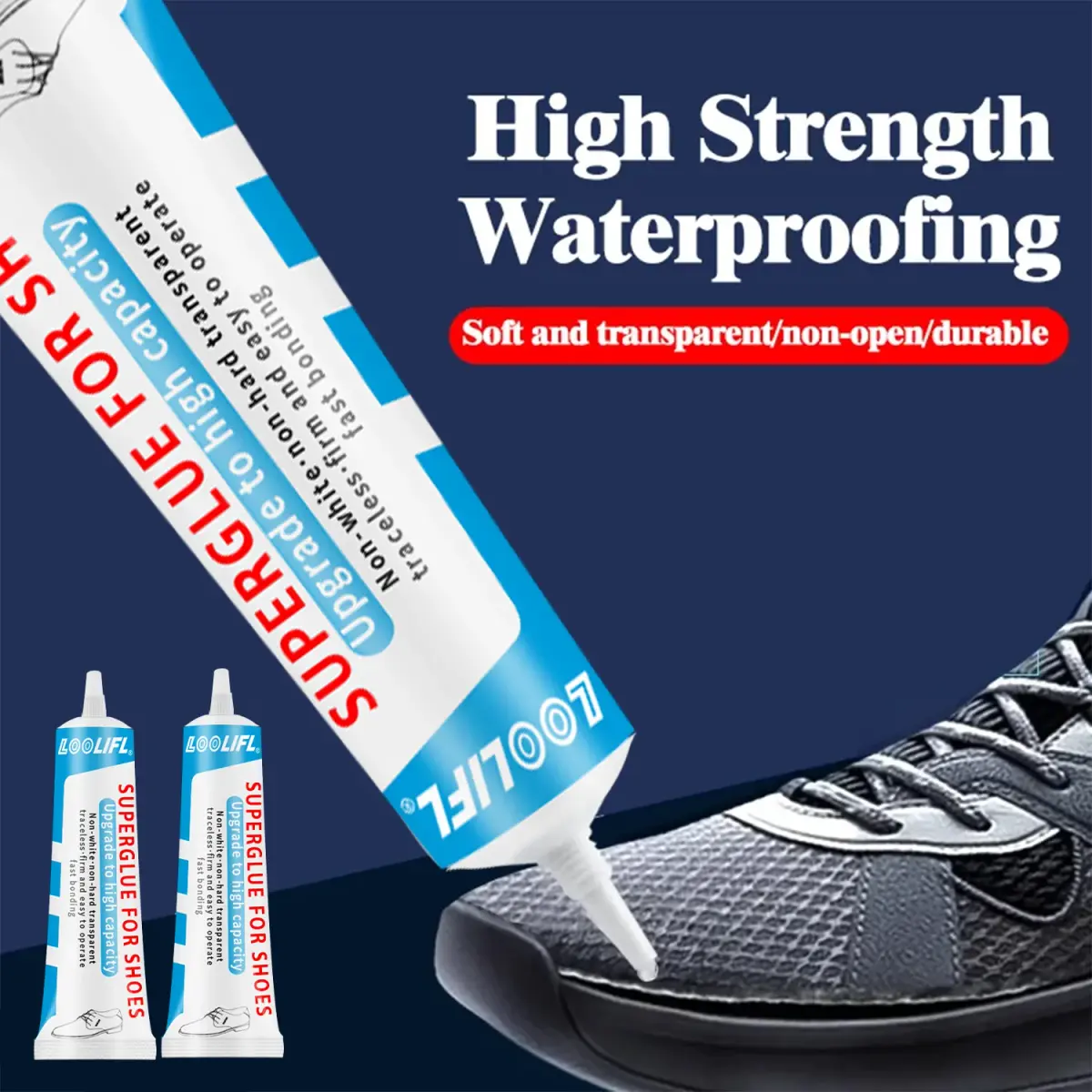 Loolifl, cola universal forte para sapatos, 60ml, reparo profissional de calçados/botas/couro, seguro e estável - 1