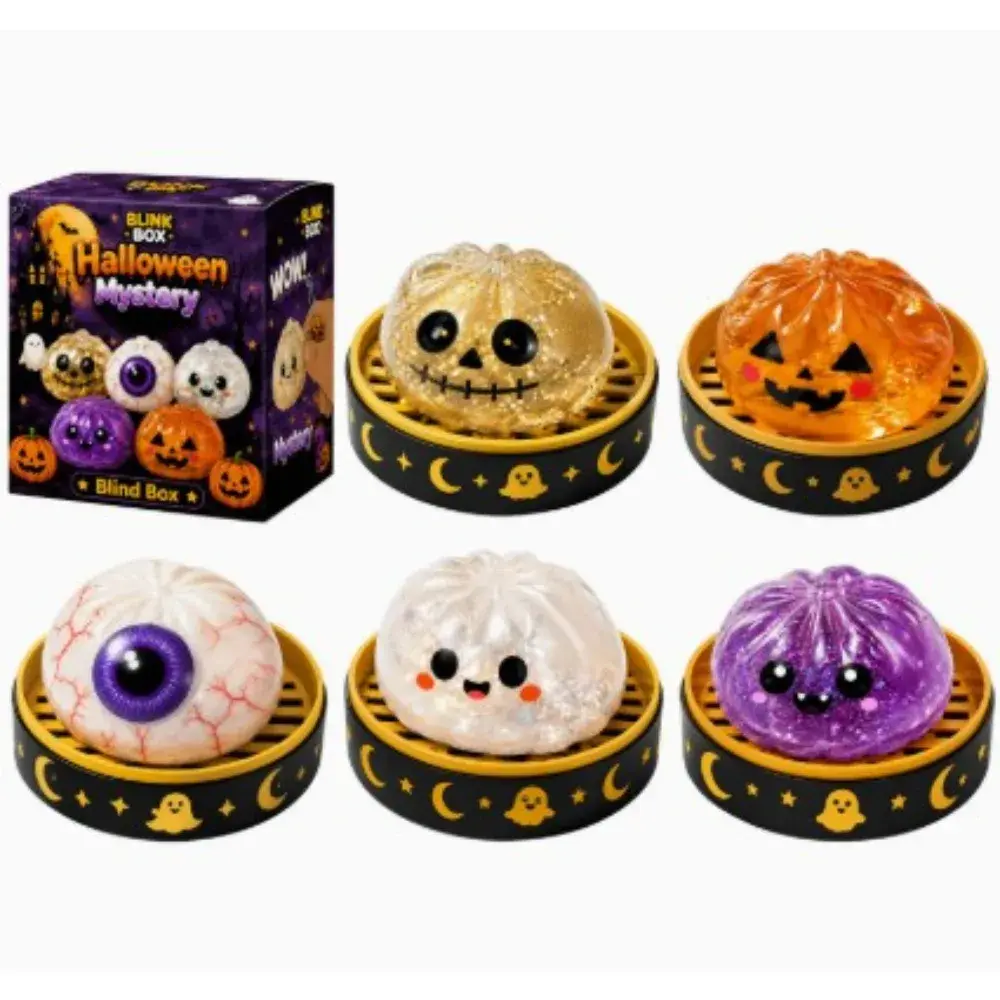 Novo Brinquedo Criativo de Descompressão, Amassamento, Apertar e Aliviar o Stress com Tema de Halloween de 5,5cm - 1