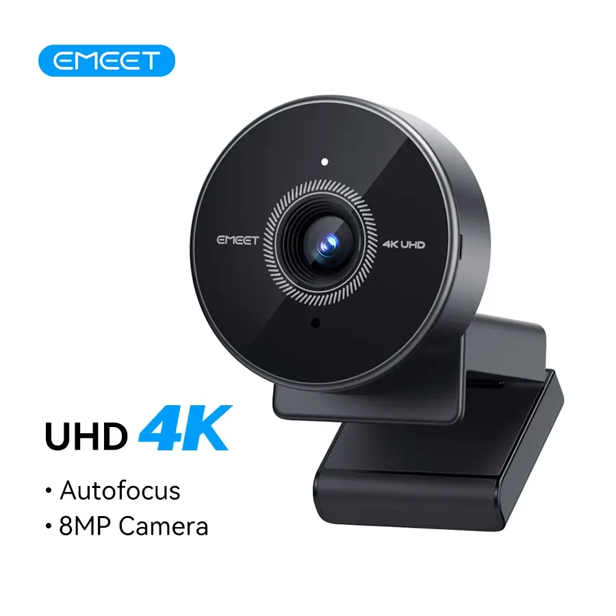 Webcam 4K Web Camera 1080P 60fps com microfone Mini câmera USB para computador / desktop / laptop EMEET Webcam